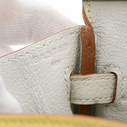 バーキン25 パーソナル トゴ ジョーヌプッサン/グリペール B刻印 ハンドバッグ