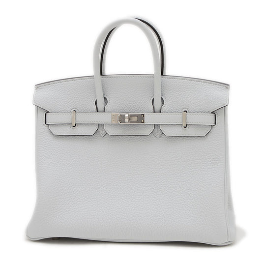 バーキン25 トゴ グリプラチナ シルバー金具 W刻印 ハンドバッグ