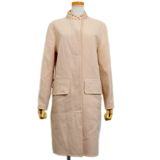 コート スタッズ付き ウール/アンゴラ ベージュ 38サイズ コート