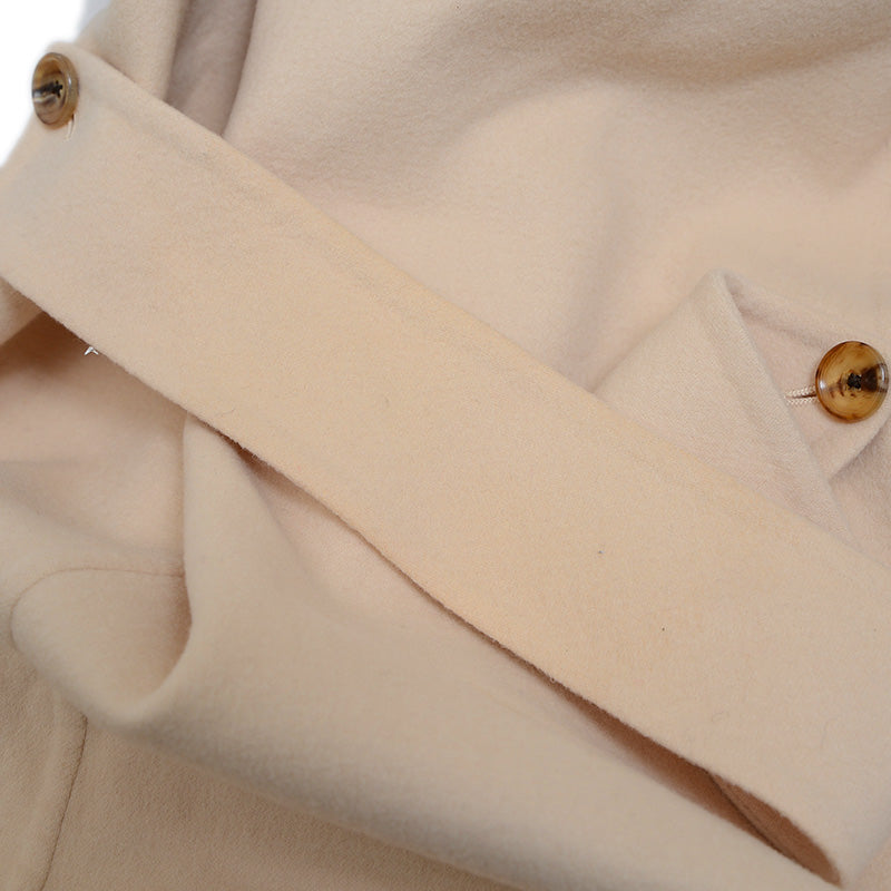 コート スタッズ付き ウール/アンゴラ ベージュ 38サイズ コート