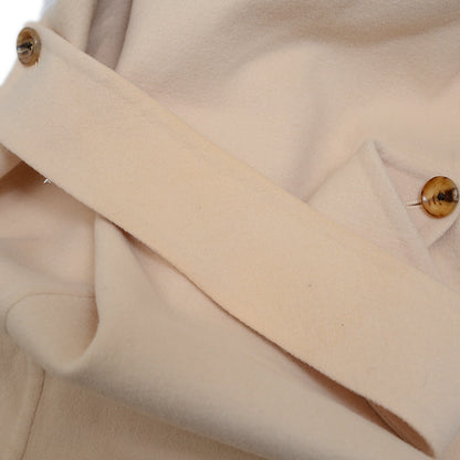 コート スタッズ付き ウール/アンゴラ ベージュ 38サイズ コート