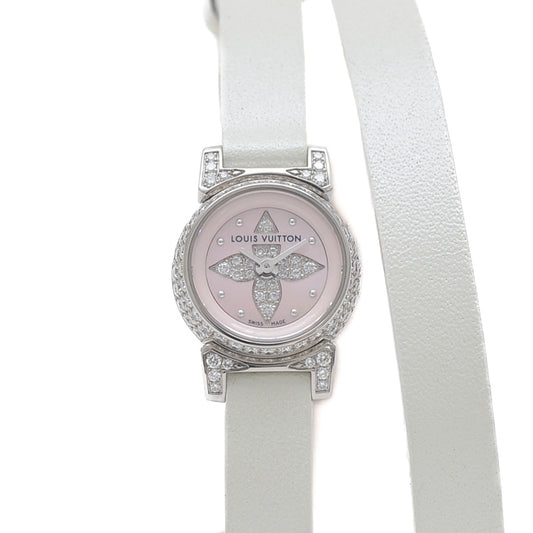 タンブールビジュ レディース ピンク文字盤 SS/ダイヤ クォーツ Q1516 世界限定101本 腕時計