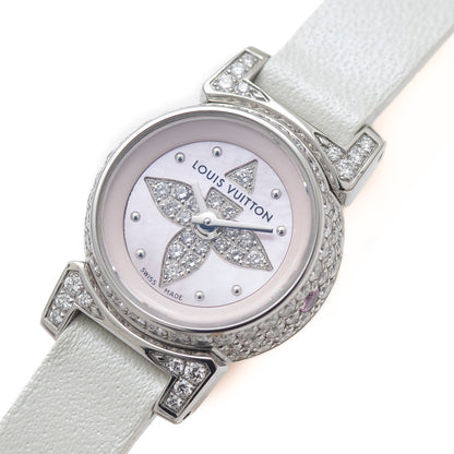 タンブールビジュ レディース ピンク文字盤 SS/ダイヤ クォーツ Q1516 世界限定101本 腕時計