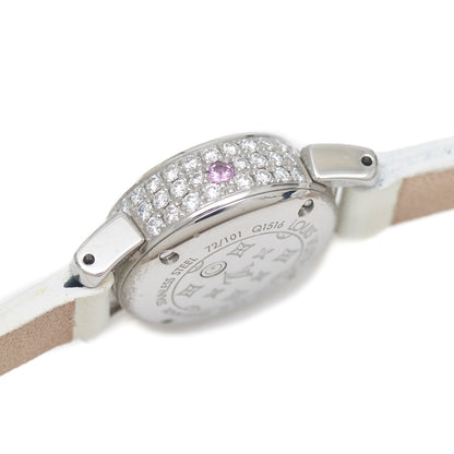 タンブールビジュ レディース ピンク文字盤 SS/ダイヤ クォーツ Q1516 世界限定101本 腕時計