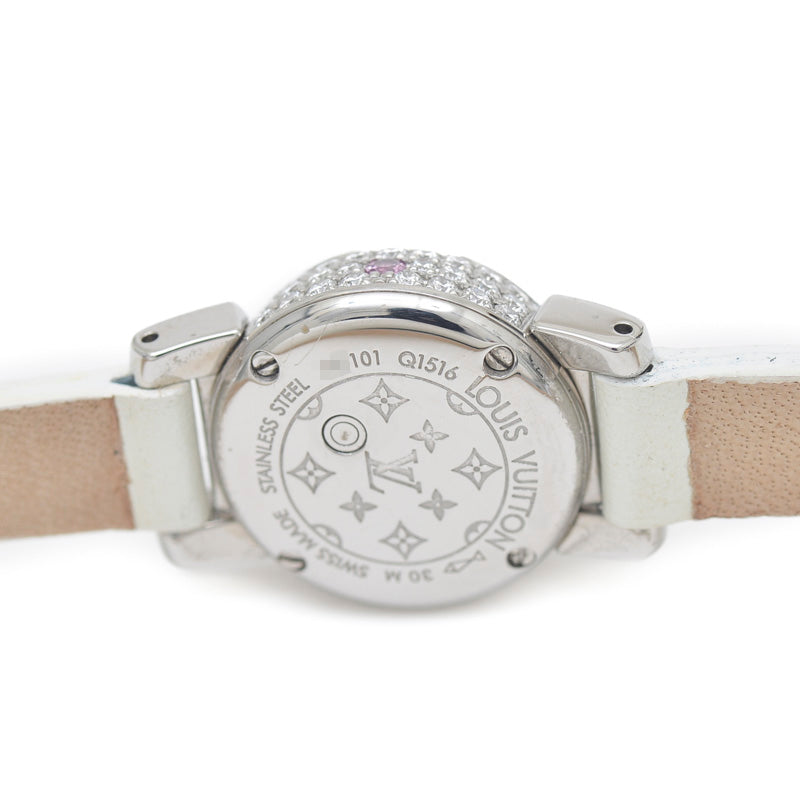 タンブールビジュ レディース ピンク文字盤 SS/ダイヤ クォーツ Q1516 世界限定101本 腕時計