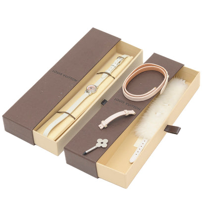 タンブールビジュ レディース ピンク文字盤 SS/ダイヤ クォーツ Q1516 世界限定101本 腕時計