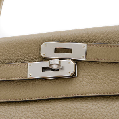 ケリー32 内縫い トリヨン ベージュマルファ シルバー金具 B刻印 ハンドバッグ