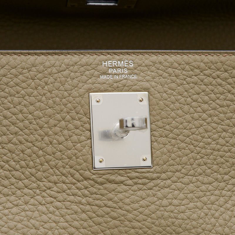 ケリー32 内縫い トリヨン ベージュマルファ シルバー金具 B刻印 ハンドバッグ