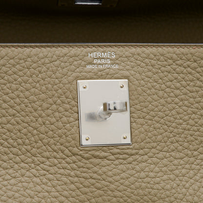 ケリー32 内縫い トリヨン ベージュマルファ シルバー金具 B刻印 ハンドバッグ