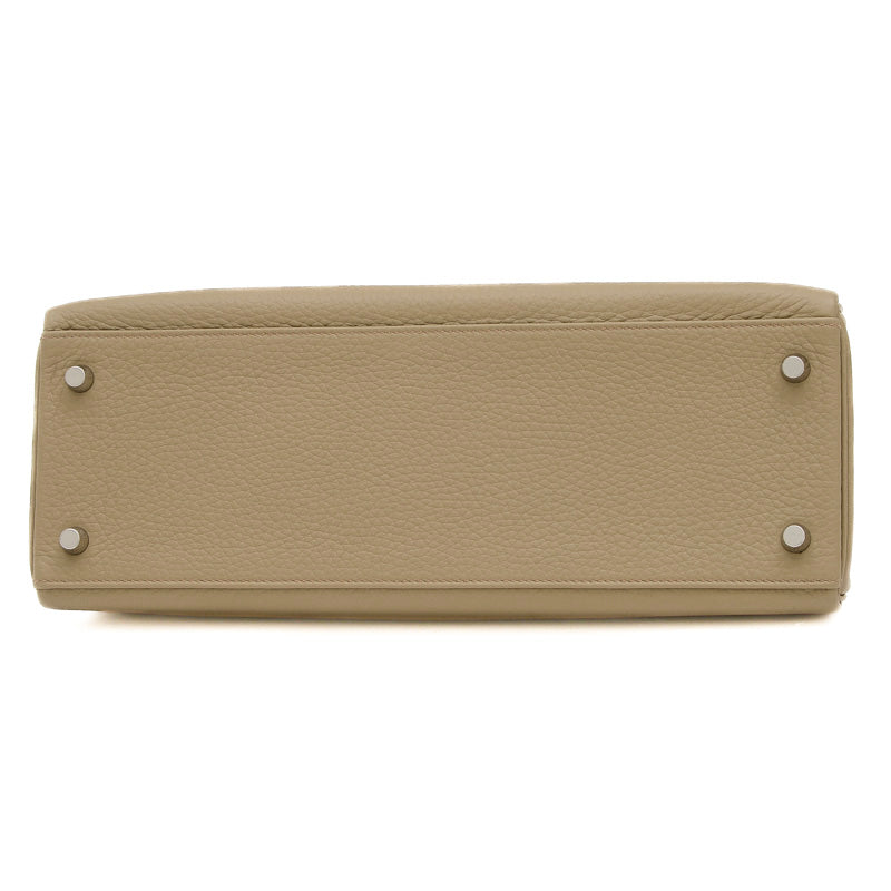 ケリー32 内縫い トリヨン ベージュマルファ シルバー金具 B刻印 ハンドバッグ