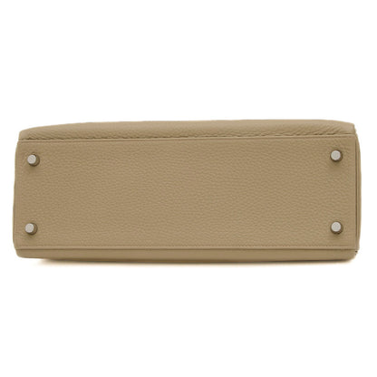 ケリー32 内縫い トリヨン ベージュマルファ シルバー金具 B刻印 ハンドバッグ