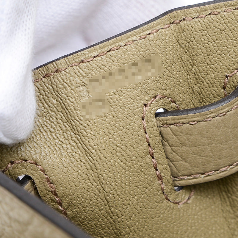 ケリー32 内縫い トリヨン ベージュマルファ シルバー金具 B刻印 ハンドバッグ