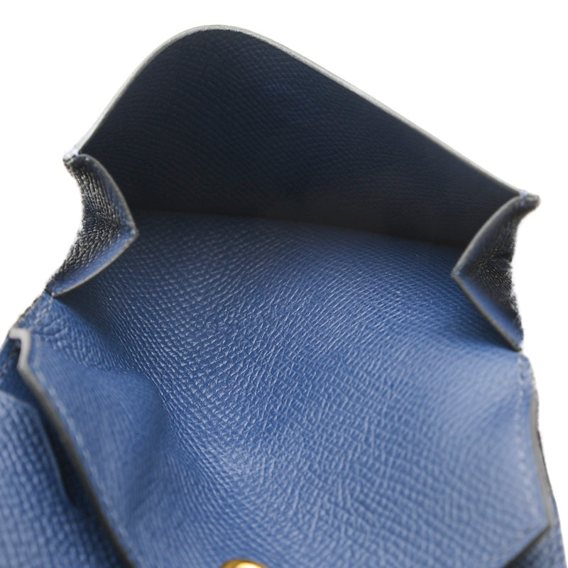 ベアン ミニ カード コインケース エプソン ブルーネイビー ゴールド金具 W刻印 コインケース