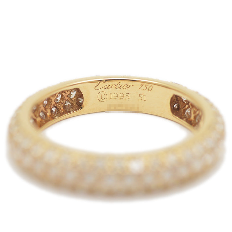 ミミスター フルエタニティリング K18YG パヴェダイヤ #51 リング・指輪