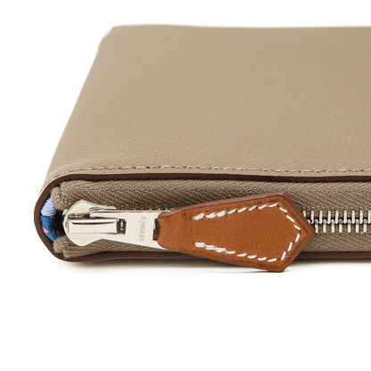 アザップロング シルクイン 長財布 エプソン エトゥープ W刻印 長財布