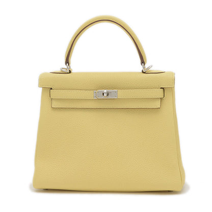 ケリー25 内縫い トゴ ジョーヌプッサン シルバー金具 W刻印 ハンドバッグ