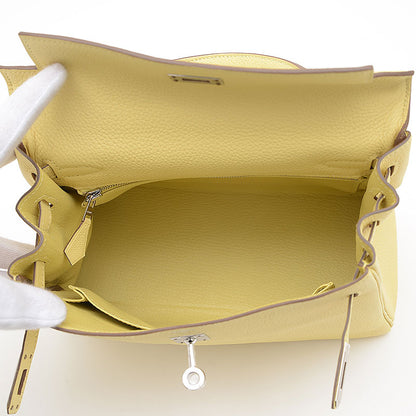 ケリー25 内縫い トゴ ジョーヌプッサン シルバー金具 W刻印 ハンドバッグ