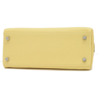 ケリー25 内縫い トゴ ジョーヌプッサン シルバー金具 W刻印 ハンドバッグ