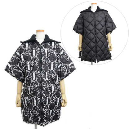 リバーシブル ダウン La Promenade du Matin 朝の散歩 ブラック レディース 34サイズ ダウンジャケット