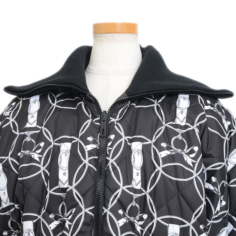 リバーシブル ダウン La Promenade du Matin 朝の散歩 ブラック レディース 34サイズ ダウンジャケット