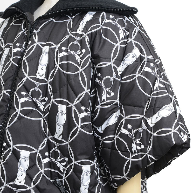 リバーシブル ダウン La Promenade du Matin 朝の散歩 ブラック レディース 34サイズ ダウンジャケット