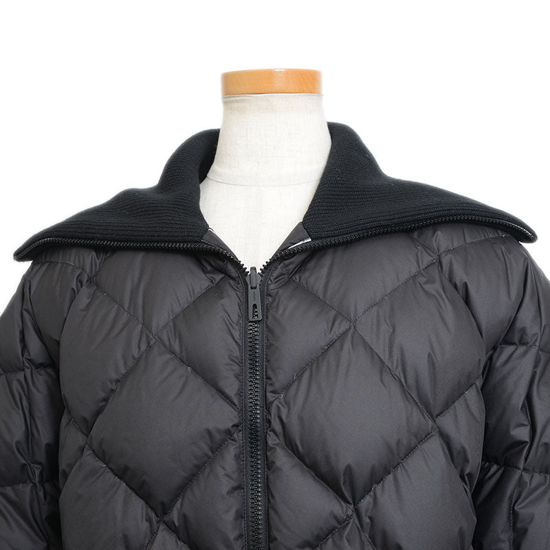 リバーシブル ダウン La Promenade du Matin 朝の散歩 ブラック レディース 34サイズ ダウンジャケット