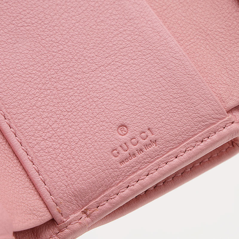 ダイアナ バンブー コンパクトウォレット 三つ折り財布 レザー ピンク 658633 三つ折り財布