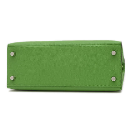 ケリー25 トリコロール エプソン ヴェールユッカ/ヴェールフィズ/エトゥープ W刻印 ハンドバッグ