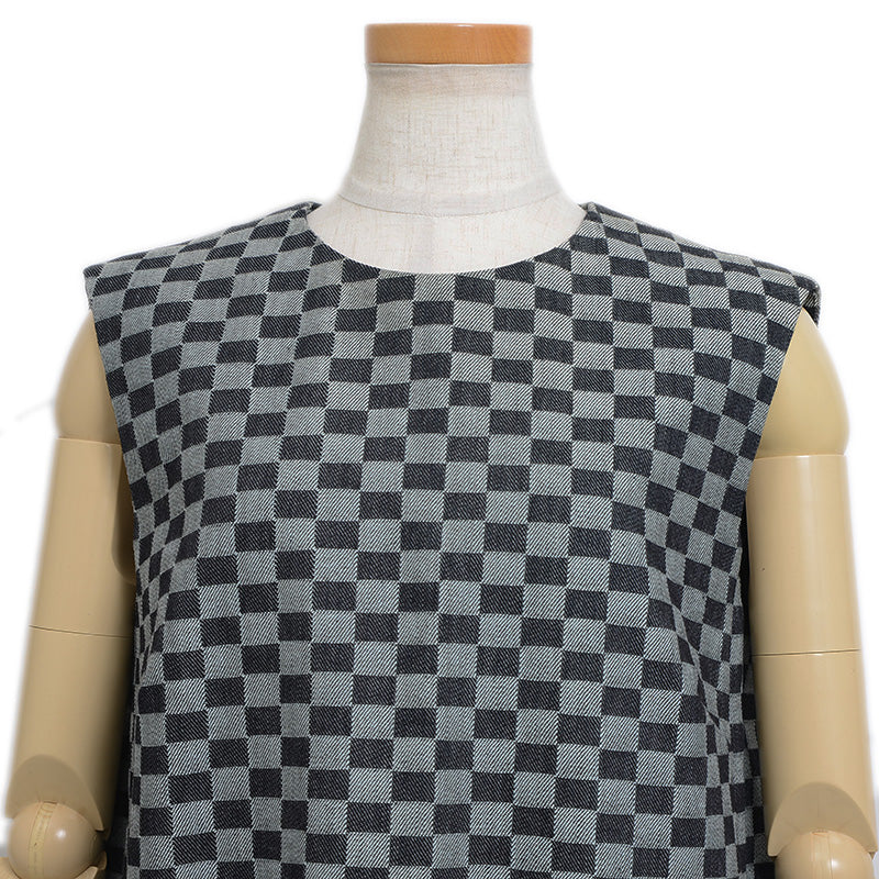 ノースリーブ ワンピース コットン グレー レディース 44サイズ ワンピース