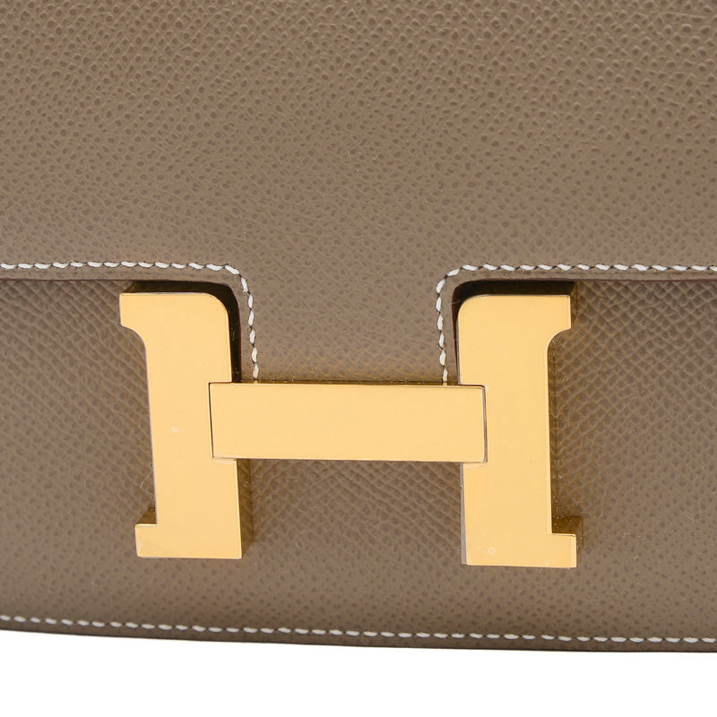 コンスタンス ミニ 18 ミロワール エプソン エトゥープ ゴールド金具 W刻印 ショルダーバッグ