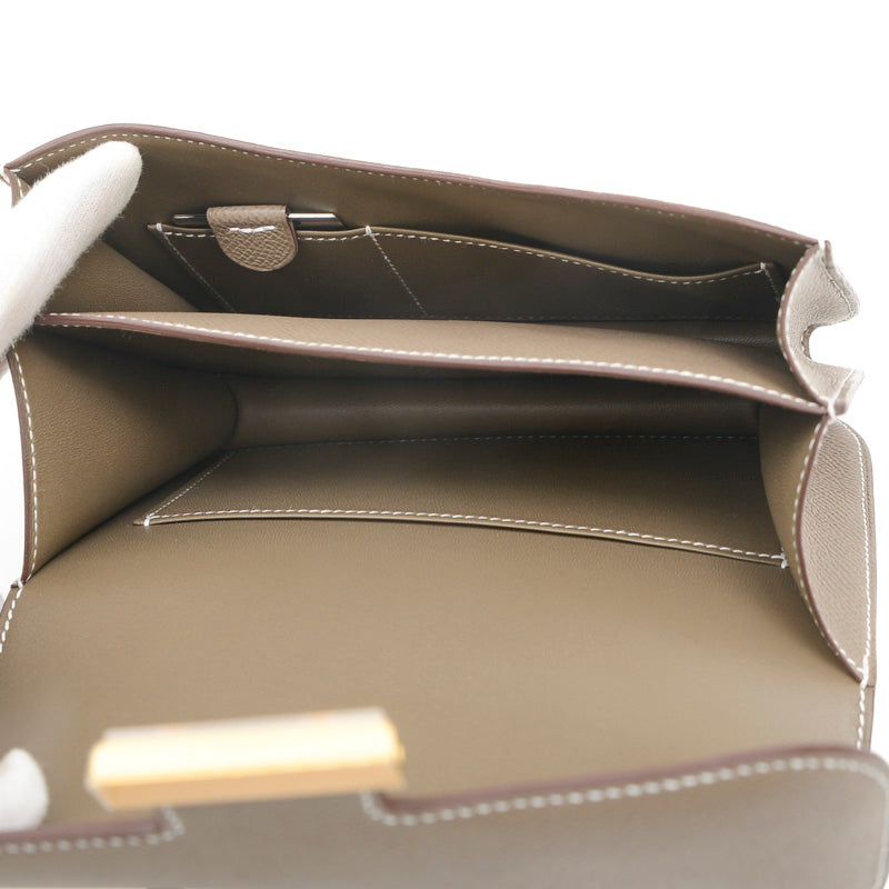 コンスタンス ミニ 18 ミロワール エプソン エトゥープ ゴールド金具 W刻印 ショルダーバッグ