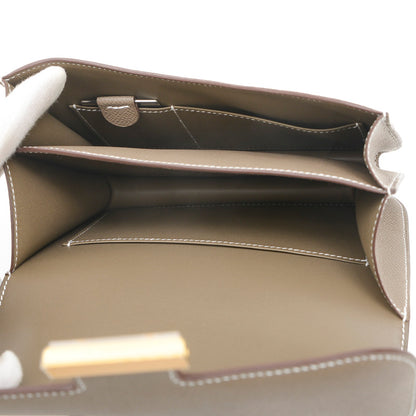 コンスタンス ミニ 18 ミロワール エプソン エトゥープ ゴールド金具 W刻印 ショルダーバッグ