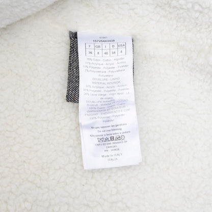 ボアジャケット コットン混 ブラック レディース 36サイズ テーラードジャケット