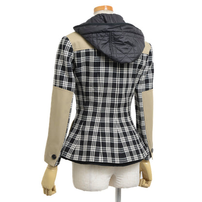 2IN1 ジャケット ウール ブラック/ベージュ レディース 34サイズ テーラードジャケット