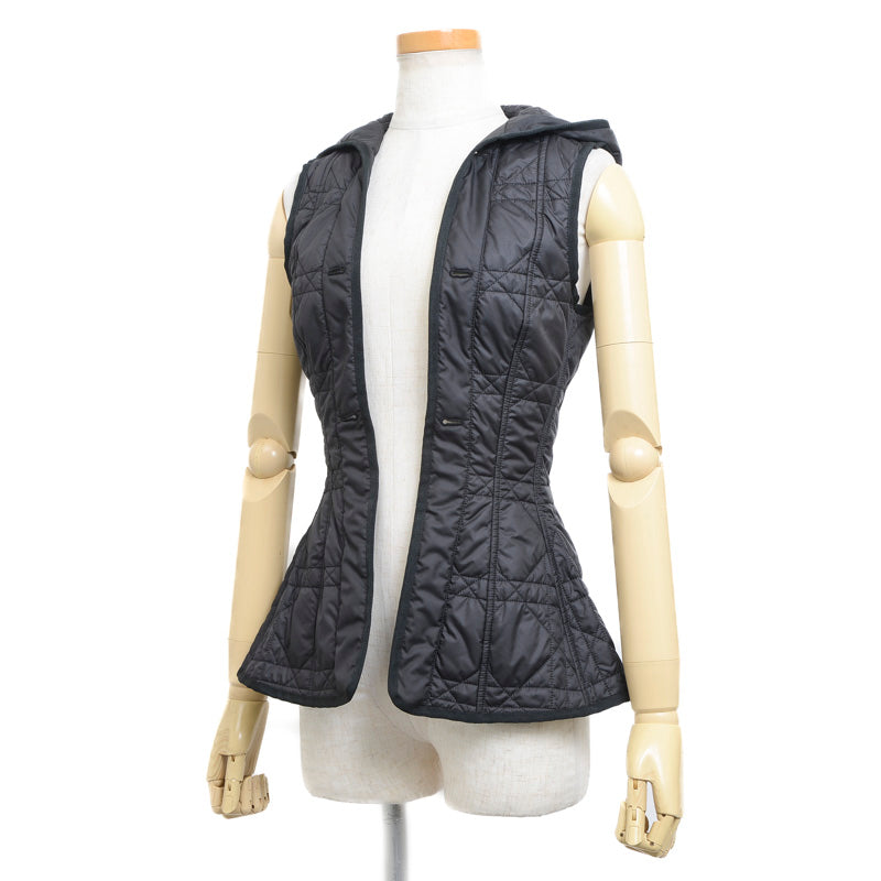 2IN1 ジャケット ウール ブラック/ベージュ レディース 34サイズ テーラードジャケット