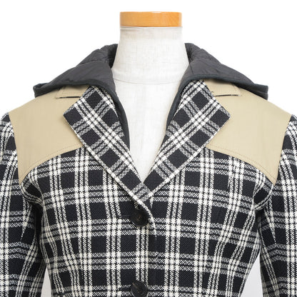 2IN1 ジャケット ウール ブラック/ベージュ レディース 34サイズ テーラードジャケット