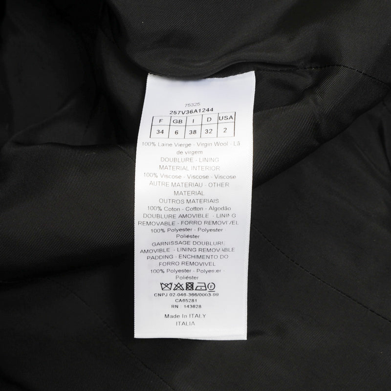 2IN1 ジャケット ウール ブラック/ベージュ レディース 34サイズ テーラードジャケット