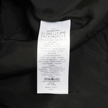 2IN1 ジャケット ウール ブラック/ベージュ レディース 34サイズ テーラードジャケット