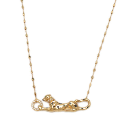 パンテール ドゥ カルティエ ネックレス K18YG/ガーネット/ダイヤ B7224738 ネックレス