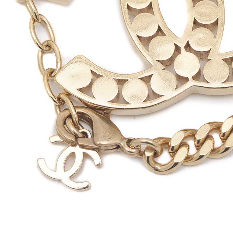 ココマーク チェーンネックレス メタル ラインストーン ゴールド L21P ネックレス