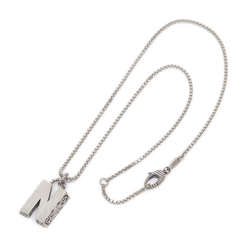 アラベスク N ネックレス イニシャル アルファベット シルバー SV925 ネックレス