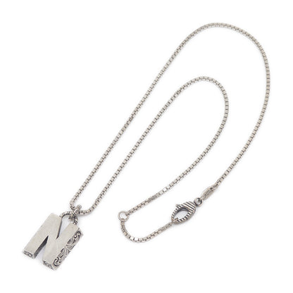 アラベスク N ネックレス イニシャル アルファベット シルバー SV925 ネックレス