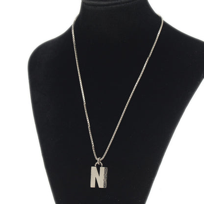アラベスク N ネックレス イニシャル アルファベット シルバー SV925 ネックレス