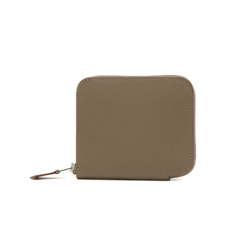 アザップ コンパクト シルクイン エプソン エトゥープ W刻印 二つ折り財布