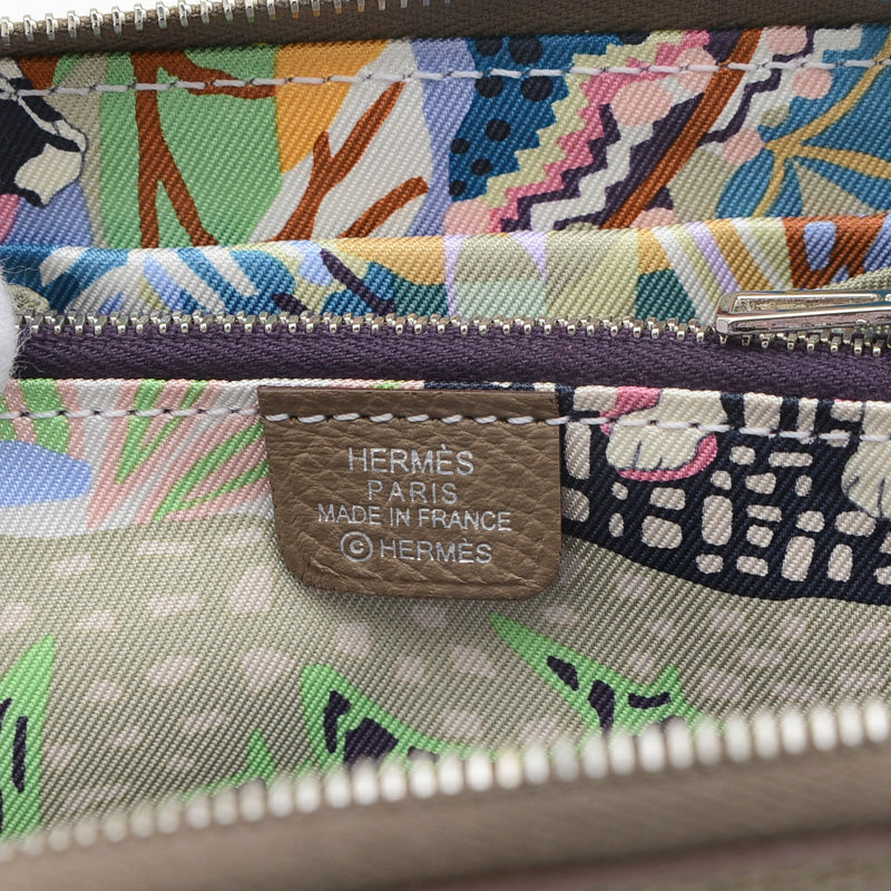 アザップ コンパクト シルクイン エプソン エトゥープ W刻印 二つ折り財布