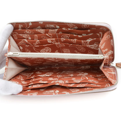 アザップロング シルクイン エバーカラー モーヴペール W刻印 長財布