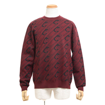 オーロック ニット ウール ワインレッド メンズ 48サイズ セーター