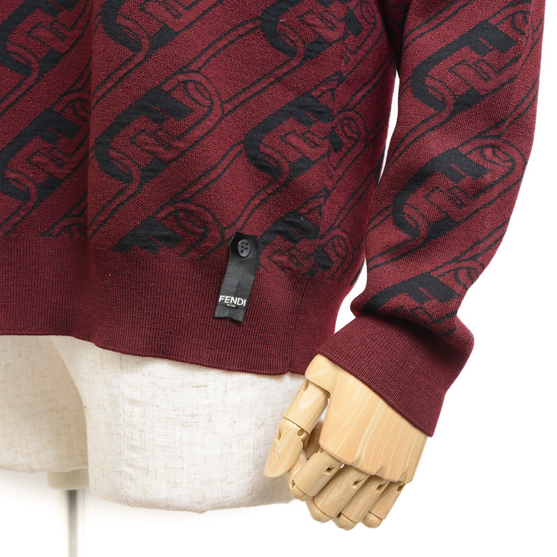 オーロック ニット ウール ワインレッド メンズ 48サイズ セーター