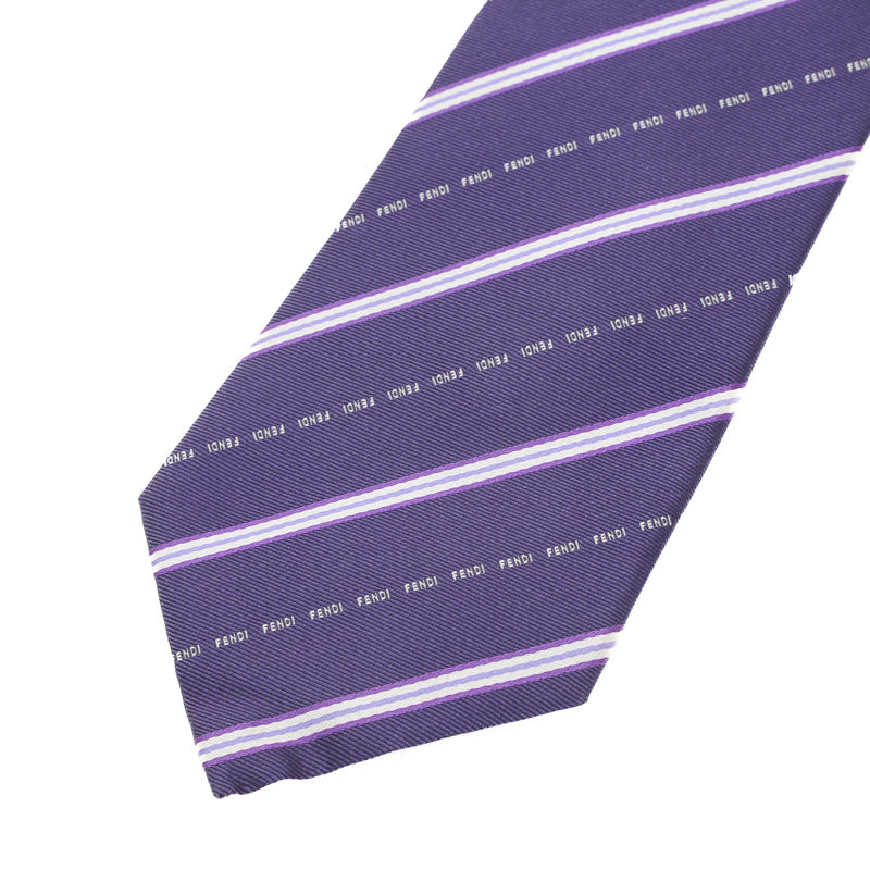 ネクタイ ストライプ パープル シルク100％ ネクタイ