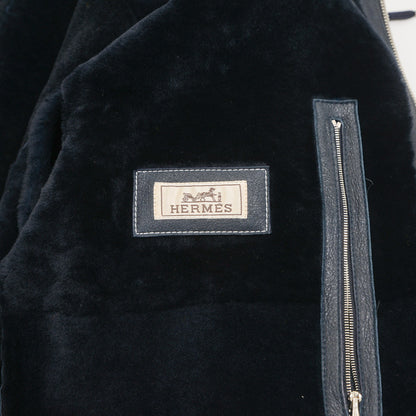 レザージャケット ラムレザー ネイビー メンズ 48サイズ ジャケット